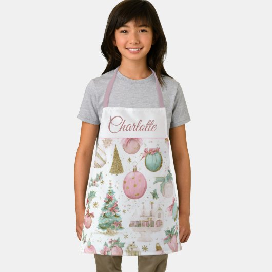 Pastell-Weihnachts-Schürze für Kinder mit individu Schürze (Insitu)