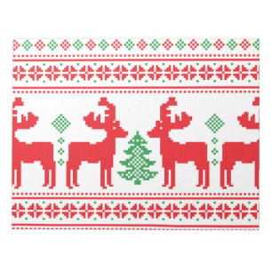 Pastell-Weihnachtsästhetik-Muster - Festliche Stim Notizblock