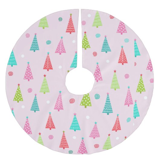 Pastell-Weihnachtsbaum-Unterlage Polyester Weihnachtsbaumdecke (Vorderseite)