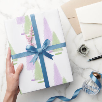 Pastell-Weihnachtsbäume-Wrap-Papier Geschenkpapier
