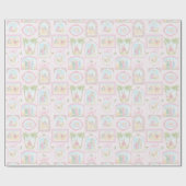 Pastell-Weihnachtskrippen Geschenkpapier (Flach)