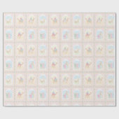 Pastell-Weihnachtskrippen Geschenkpapier (Flach)