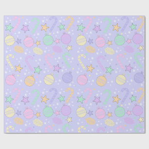 Pastell-Weihnachtsmuster Geschenkpapier