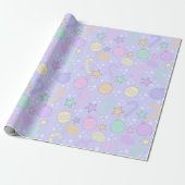 Pastell-Weihnachtsmuster Geschenkpapier (Ungerollt)