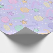 Pastell-Weihnachtsmuster Geschenkpapier (Ecke)