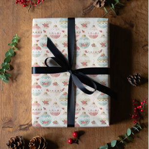 Pastell-Weihnachtsschmuck Geschenkpapier