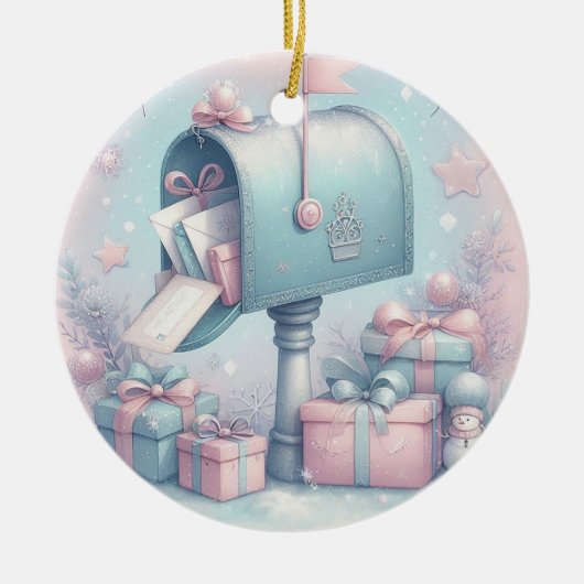 Pastell Weihnachtsschmuck Mailbox und Geschenke 3 (Vorne)