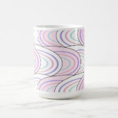 Pastell-Wellen-Abstraktmuster-Kaffeetasse Kaffeetasse (Mittel)
