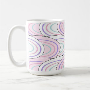 Pastell-Wellen-Abstraktmuster-Kaffeetasse Kaffeetasse