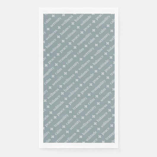 Pastell-Wellness-Center und Wellness-Typografie-Mu Serviette (Vorderseite)