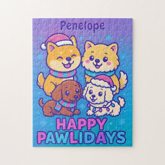 Pastell-Welpen Puzzle (Vertikal)