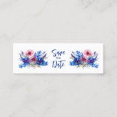 Pastell Whispers Meadow Lesezeichen Save the Date Telefonnummerkarte (Vorderseite)