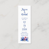 Pastell Whispers Meadow Lesezeichen Save the Date Telefonnummerkarte (Rückseite)