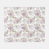 Pastell-Wiesen-Blumenmuster Fleecedecke (Vorderseite (Horizontal))