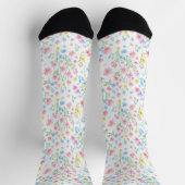 Pastell-Wiesenblumen-Muster Socken (Oben)