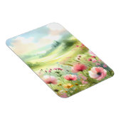Pastell-Wiesenlandschaft mit Wildblumen Magnet (Rechte Seite)