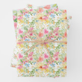 Pastell-Wildblume Blumenmuster Geschenkpapier Set (Beispiel)