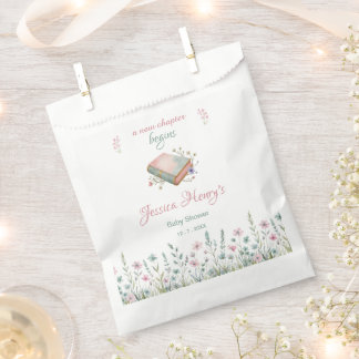 Pastell-Wildblume Ein neues Kapitel beginnt Baby-P Geschenktütchen