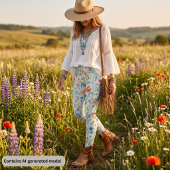 Pastell-Wildblume Leggings