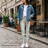Pastell-Wildblume Leggings