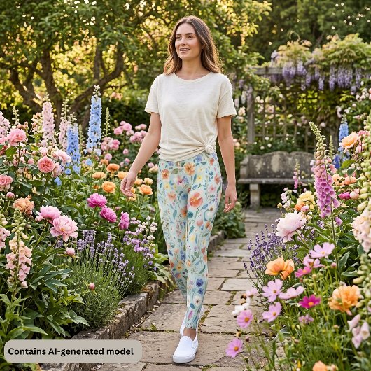 Pastell-Wildblume Leggings