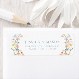 Pastell Wildblume Wiese Blume Rücksendeadresse