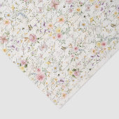 Pastell-Wildblumen behandeln Skriptdekoupage Seidenpapier (Ausschnitt)