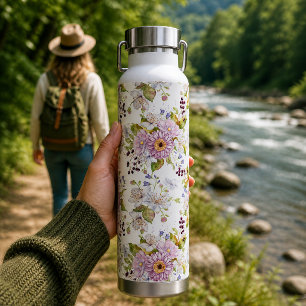 Pastell-Wildblumen-Blumen-Ästhetik-Design Trinkflasche