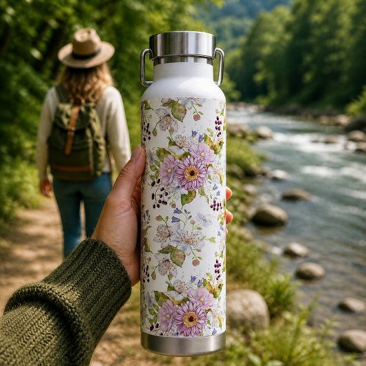 Pastell-Wildblumen-Blumen-Ästhetik-Design Trinkflasche
