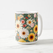 Pastell-Wildblumen-Kaffeetasse Kaffeetasse (VorderseiteRechts)