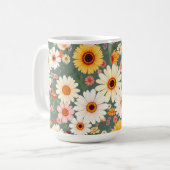 Pastell-Wildblumen-Kaffeetasse Kaffeetasse (Vorderseite Links)