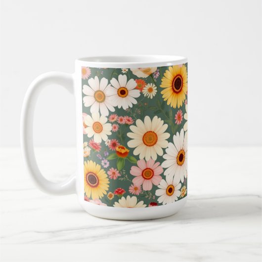 Pastell-Wildblumen-Kaffeetasse Kaffeetasse (Links)