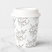 Pastell-Wildblumen Pappbecher (Vorderseite)