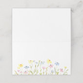 Pastell-Wildblumen Platzkarte (Außenseite Aufgefaltet)