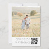 Pastell-Wildblumen-QR-Code-Hochzeitseinladung Einladung (Rückseite)