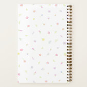 Pastell-Wildblumen-Rosa-Monogramm-Journal-Notizbuc Notizblock (Rückseite)