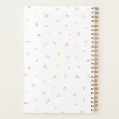 Pastell-Wildblumen-Rosé-Monogramm-Planer Planer (Rückseite)
