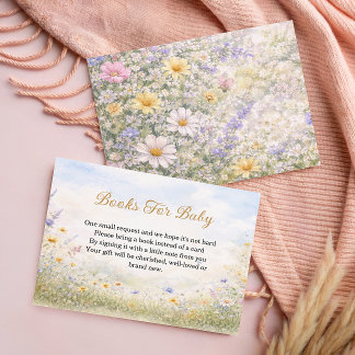 Pastell-Wildblumenwiese-Frühlingsbücher für Baby Begleitkarte