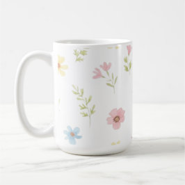 Pastell-Wildblumenwiese-Kaffeetasse - Florales Was Kaffeetasse