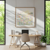 Pastell-Wildblumenwiese Poster