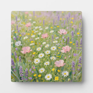 Pastell-Wildblumenwiesen-Malerei Fotoplatte