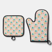 Pastell-Windrad Ofenhandschuh & Topflappen-Set (Vorderseite)