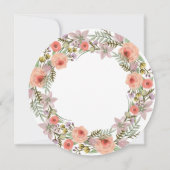 Pastell Wreath wird meine Bridesmaid sein Einladung (Rückseite)