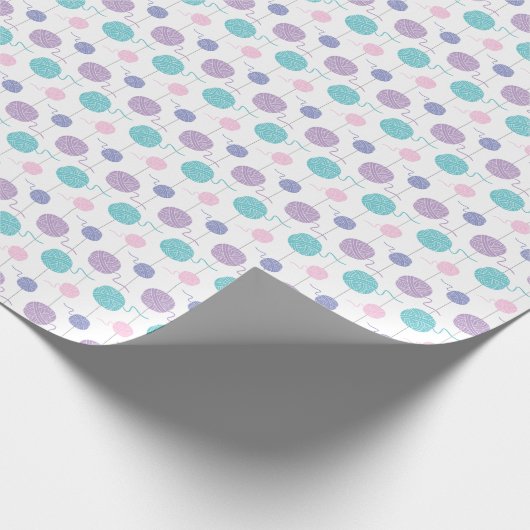 Pastell-Yarn-Ball-String-Muster Geschenkpapier (Ecke)