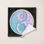 Pastell Yin Yang Badhandtuch Set (Waschlappen)