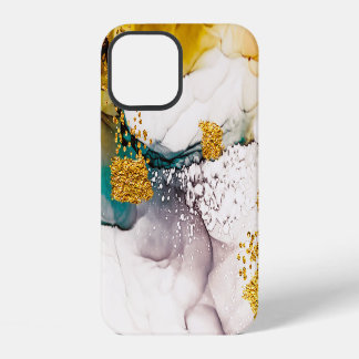 Pastell-Zartheit: goldene Schwirbel Kunst. iPhone 12 Hülle