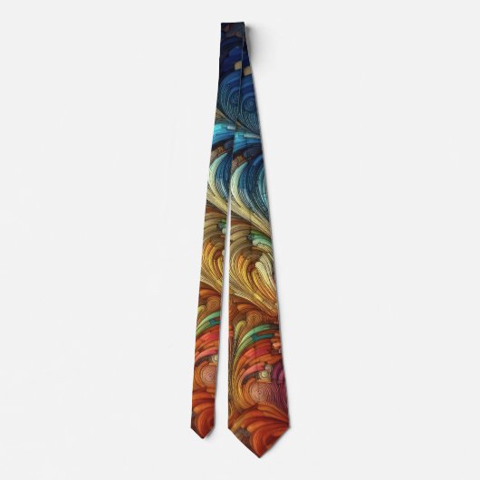 Pastell Zeichnend Abstrakt Bio Bubbly farbig Krawatte (Rückseite)