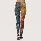 Pastell Zeichnend Abstrakt Bio Bubbly farbig Leggings (Rückseite)