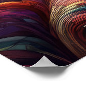 Pastell Zeichnend Abstrakt Bio Bubbly farbig Poster (Ecke)