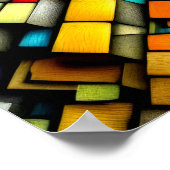 Pastell Zeichnend Abstrakt dimensionale Vertikale Poster (Ecke)